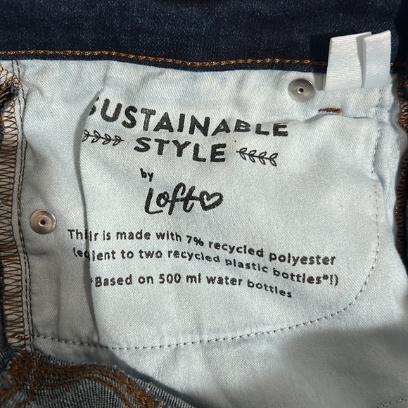 Loft, Blue, Dark Wash, High Rise, Skinny Jeans, Size 4 - Picture 6 of 6